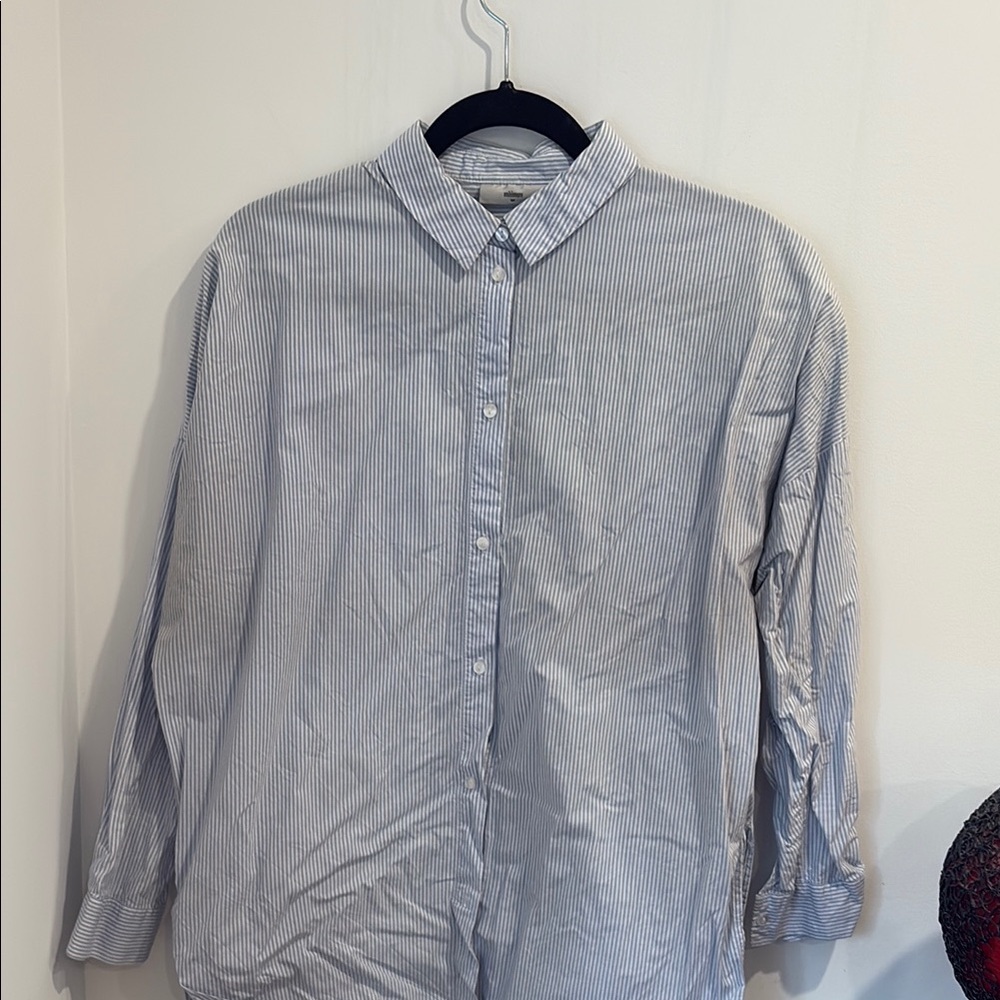 Minimum women’s blue striped shirt
